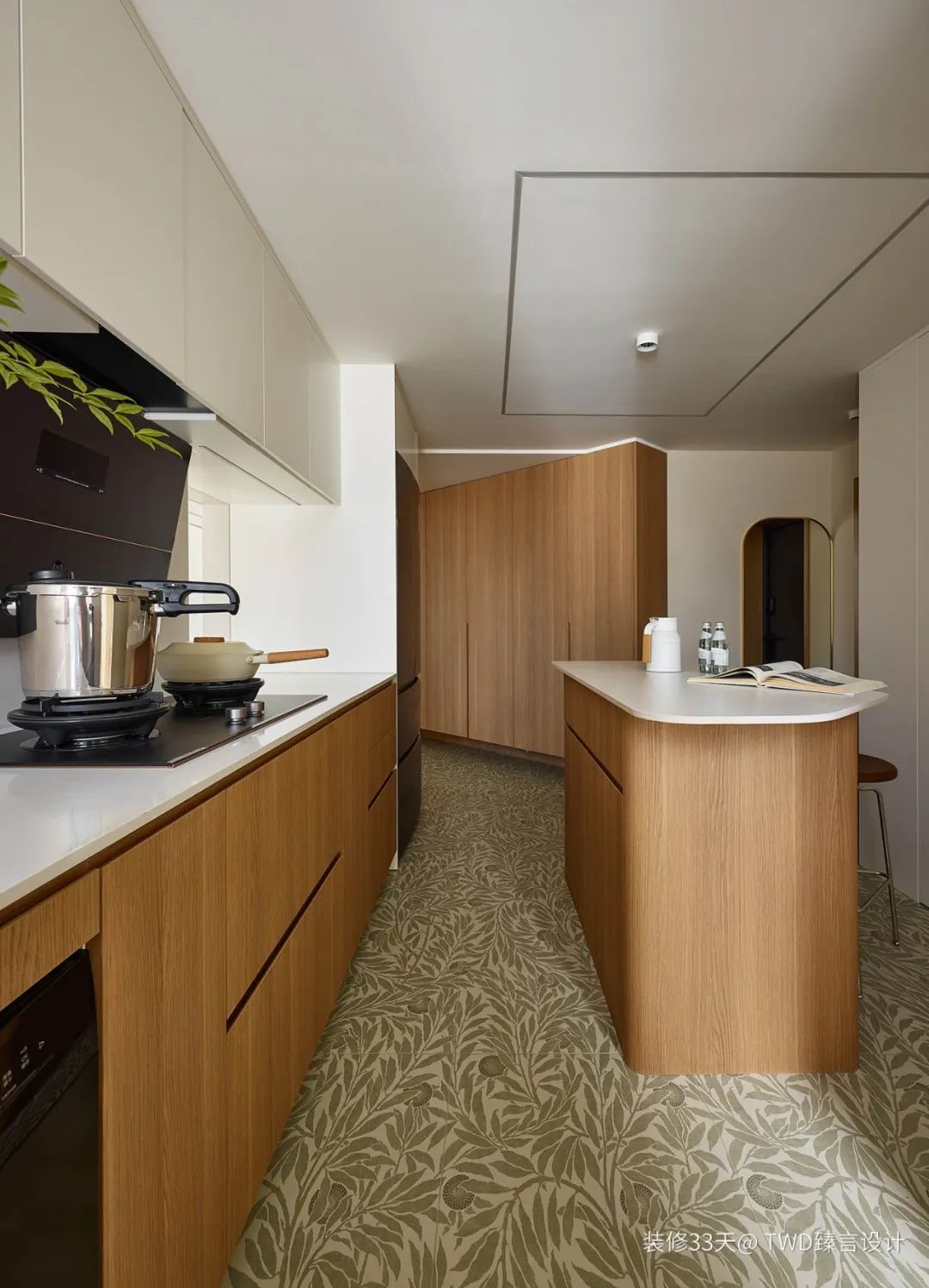 厨开窗洞餐桌嵌入餐边柜开元棋牌卧室改餐厅餐(图12)